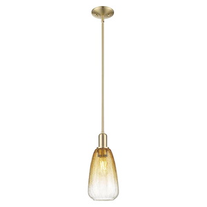 Brookhaven Almond - 1 Light Mini Pendant-13.63 Inch Tall and 6 Inch Wide - 1427186