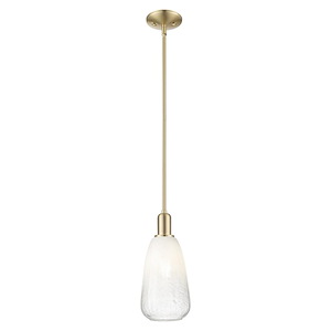 Brookhaven Almond - 1 Light Mini Pendant-13.63 Inch Tall and 6 Inch Wide - 1427242