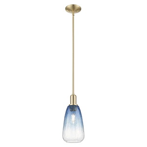 Brookhaven Almond - 1 Light Mini Pendant-13.63 Inch Tall and 6 Inch Wide - 1427243