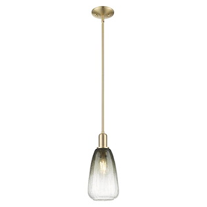 Brookhaven Almond - 1 Light Mini Pendant-13.63 Inch Tall and 6 Inch Wide - 1428206
