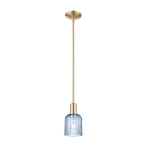 Bridal Veil - 1 Light Stem Hung Mini Pendant-9.63 Inch Tall and 5 Inch Wide - 1373959