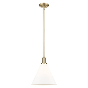 Berkshire Glass - 1 Light Stem Hung Mini Pendant-13.63 Inch Tall and 12 Inch Wide - 1387996