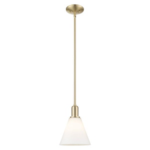 Berkshire Glass - 1 Light Stem Hung Mini Pendant-10.63 Inch Tall and 8 Inch Wide - 1387997