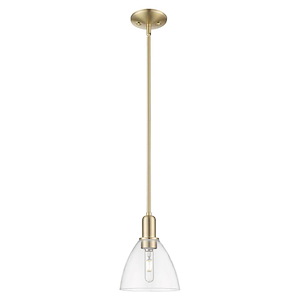 Bristol - 1 Light Stem Hung Mini Pendant-10.13 Inch Tall and 7.5 Inch Wide - 1387988