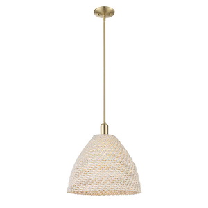 Bristol Natural - 1 Light Mini Pendant-16 Inch Tall and 15.75 Inch Wide - 1427216