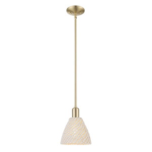 Bristol Natural - 1 Light Mini Pendant-10.13 Inch Tall and 7.5 Inch Wide - 1427268