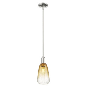 Brookhaven Almond - 1 Light Mini Pendant-13.63 Inch Tall and 6 Inch Wide - 1427181