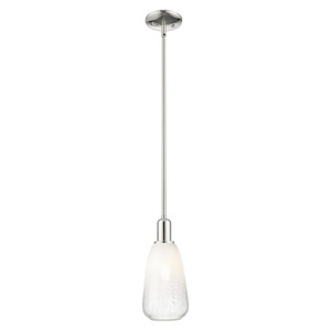 Brookhaven Almond - 1 Light Mini Pendant-13.63 Inch Tall and 6 Inch Wide - 1427462