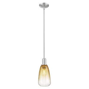 Brookhaven Almond - 1 Light Mini Pendant-13.63 Inch Tall and 6 Inch Wide - 1427184