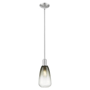 Brookhaven Almond - 1 Light Mini Pendant-13.63 Inch Tall and 6 Inch Wide - 1427303