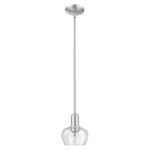 Fenton - 1 Light Stem Hung Mini Pendant-8.13 Inch Tall and 6.5 Inch Wide - 1387998