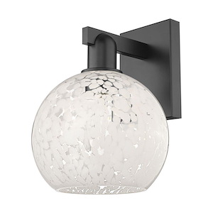 White Mouchette - 1 Light Wall Sconce-11.75 Inch Tall and 8 Inch Wide - 1427471