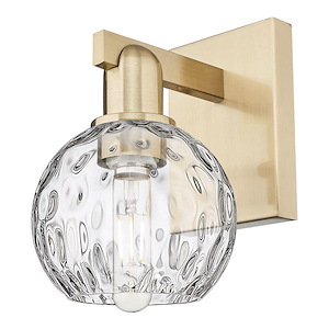 Athens Water Glass - 1 Light Wall Sconce-9.75 Inch Tall and 6 Inch Wide - 1388046