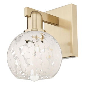 White Mouchette - 1 Light Wall Sconce-9.75 Inch Tall and 6 Inch Wide - 1388060