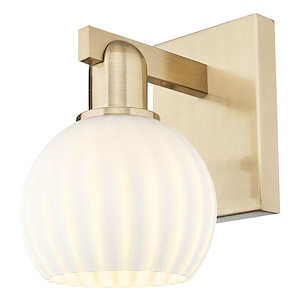 White Venetian - 1 Light Wall Sconce-9.75 Inch Tall and 6 Inch Wide - 1387990