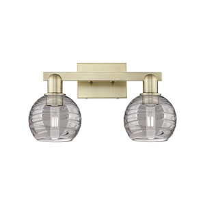 Athens Deco Swirl - 2 Light Bath Vanity-11 Inch Tall and 16 Inch Wide - 1374190