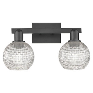 Athens - 2 Light Basketweave Bath Vanity-9.88 Inch Tall and 16.88 Inch Wide - 1388006