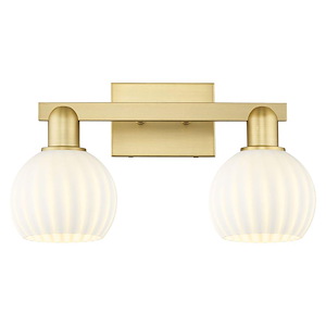 White Venetian - 2 Light Bath Vanity-9.75 Inch Tall and 17 Inch Wide - 1388004