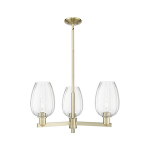 Preston - 3 Light Stem Hung Chandelier-13.75 Inch Tall and 17.63 Inch Wide - 1374083