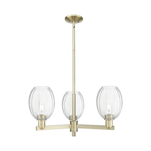 Preston - 3 Light Stem Hung Chandelier-12.75 Inch Tall and 17.63 Inch Wide - 1374084