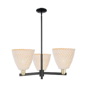 Bristol Natural - 3 Light Stem Hung Chandelier-13 Inch Tall and 31 Inch Wide - 1388066