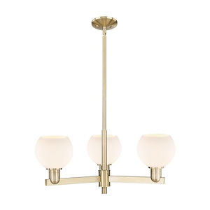 Athens - 3 Light Stem Hung Chandelier-9.88 Inch Tall and 27.63 Inch Wide - 1388021