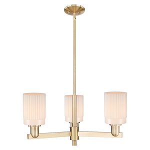 Hadley - 3 Light Stem Hung Chandelier-11 Inch Tall and 26.25 Inch Wide - 1388035