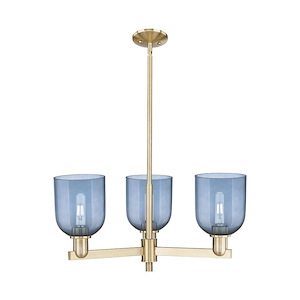 Bella - 3 Light Stem Hung Chandelier-11.5 Inch Tall and 27.25 Inch Wide - 1388048