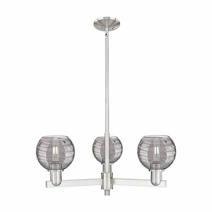 Athens Deco Swirl - 3 Light Chandelier-8.63 Inch Tall and 17.63 Inch Wide - 1375787