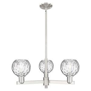 Athens Water Glass - 3 Light Stem Hung Chandelier-10 Inch Tall and 27.75 Inch Wide - 1388008