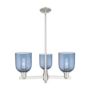 Bella - 3 Light Stem Hung Chandelier-11.5 Inch Tall and 27.25 Inch Wide - 1388048