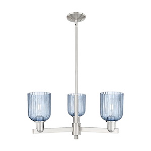 Bridal Veil - 3 Light Chandelier-8.63 Inch Tall and 17.63 Inch Wide - 1374037