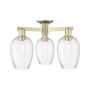 Preston - 3 Light Semi-Flush Mount-13.63 Inch Tall and 23.75 Inch Wide - 1374016