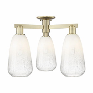 Brookhaven Almond - 3 Light Semi-Flush Mount-14.88 Inch Tall and 23.5 Inch Wide - 1375788