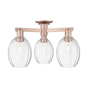 Preston - 3 Light Semi-Flush Mount-12.63 Inch Tall and 23.75 Inch Wide - 1374007