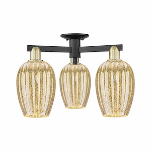 Preston - 3 Light Semi-Flush Mount-13.63 Inch Tall and 23.75 Inch Wide - 1375789