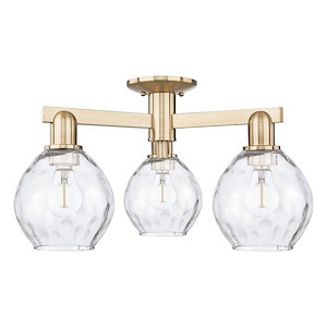 Waverly - 3 Light Semi-Flush Mount-10 Inch Tall and 24 Inch Wide - 1388151