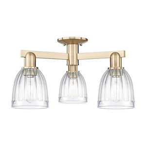 Brookfield - 3 Light Semi-Flush Mount-11 Inch Tall and 23 Inch Wide - 1388082