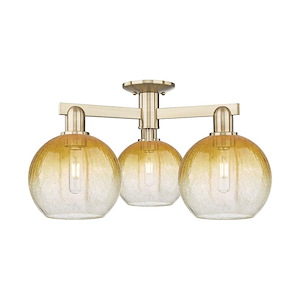 Brookhaven Globe - 3 Light Semi-Flush Mount-12.88 Inch Tall and 25.5 Inch Wide - 1428222