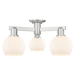 Athens - 3 Light Semi-Flush Mount-9.75 Inch Tall and 23.38 Inch Wide - 1388033