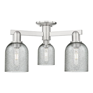 Caledonia - 3 Light Charcoal Semi-Flush Mount-11 Inch Tall and 23 Inch Wide - 1388042