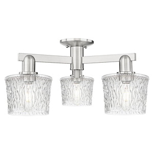 Niagara - 3 Light Semi-Flush Mount-10.38 Inch Tall and 24 Inch Wide - 1388113