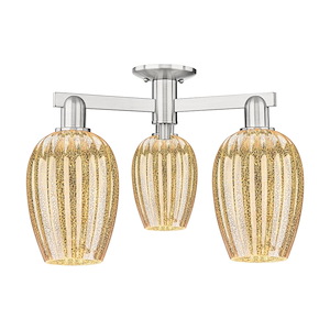 Preston - 3 Light Semi-Flush Mount-13.63 Inch Tall and 23.75 Inch Wide - 1374016