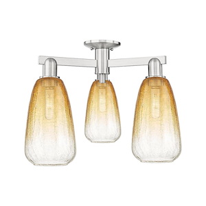 Brookhaven Almond - 3 Light Semi-Flush Mount-14.88 Inch Tall and 23.5 Inch Wide - 1374038