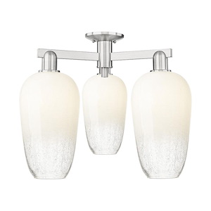 Brookhaven Flute - 3 Light Semi-Flush Mount-16.88 Inch Tall and 24.5 Inch Wide - 1374065