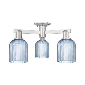 Bridal Veil - 3 Light Semi-Flush Mount-11 Inch Tall and 22.5 Inch Wide - 1374192