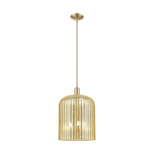 Bridal Veil - 1 Light Mini Pendant-17.88 Inch Tall and 12 Inch Wide - 1372747