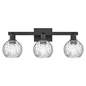 Athens Water Glass - 3 Light Bath Vanity-9.75 Inch Tall and 25 Inch Wide - 1388056
