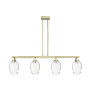 Preston - 4 Light Stem Hung Island-12.63 Inch Tall and 48 Inch Wide - 1373994