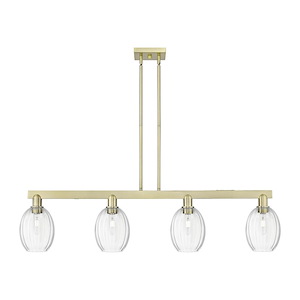Preston - 4 Light Stem Hung Island-11.63 Inch Tall and 48 Inch Wide - 1374144